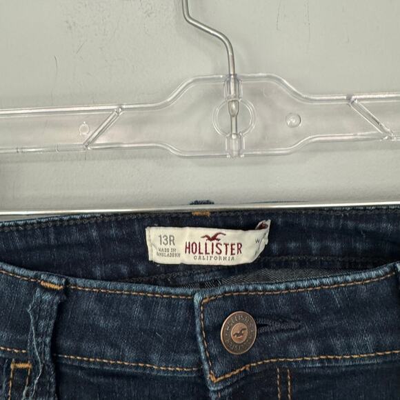 Hollister Dark Wash Skinny Jeans Junior's Size 13 Cotton Polyester Spandex Blend - Picture 4 of 8